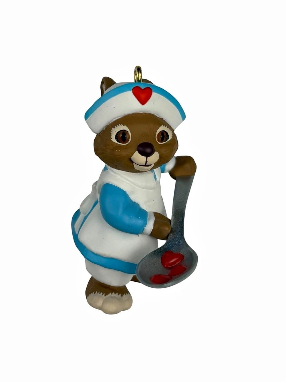 Vintage Hallmark Keepsake Ornament Spoonful of Love Chipmunk Handcrafted 1998
